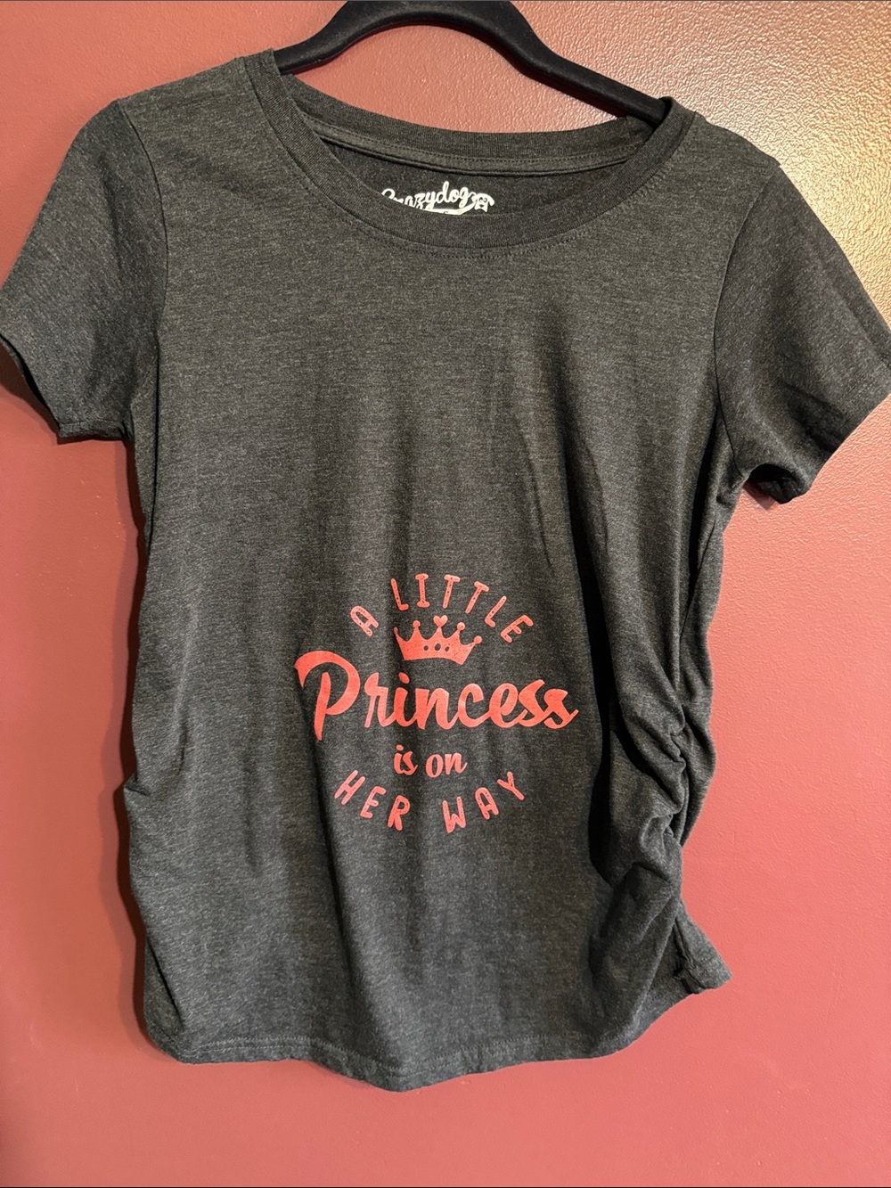 Crazy 8 Charcoal Tee with Pink 'Princess' Graphic